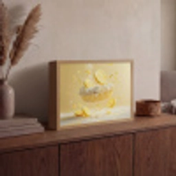 Citroen - Taart - Eten - Geel Light Box met batterij (Wandlamp) middel -sfeer2