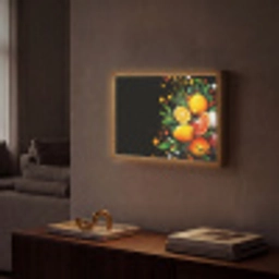 Citroenen - Zwart - Kruiden - Graffiti - Verf Light Box met batterij (Wandlamp) middel -sfeer1