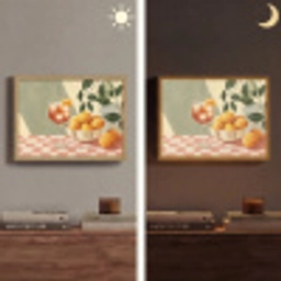Citroenen - Glas - Tafelkleed - Geblokt Light Box met batterij (Wandlamp) middel -sfeer3