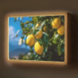 Citroenen - Bladeren - Blauwe lucht Light Box met batterij (Wandlamp) middel -z3d_website