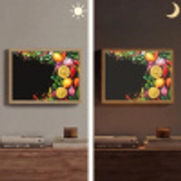 Citroenen - Peper - Kruiden - Graffiti - Verf - Abstract Light Box met batterij (Wandlamp) middel -sfeer3