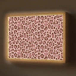 Luipaard - Patroon - Roze Light Box met batterij (Wandlamp) middel 907 -z3d_website