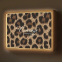 Luipaardprint - Bruin - Courage - Sierlijk Light Box met batterij (Wandlamp) middel -z3d_website