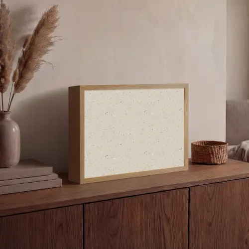 Lichtbeige - Terrazzo - Grijs Light Box met batterij (Wandlamp) middel 907 -sfeer2