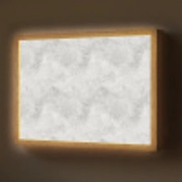 Lichtgrijs - Ruw - Subtiel Light Box met batterij (Wandlamp) middel 907 -z3d_website