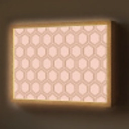 Lichtroze - Patroon - Symmetrisch Light Box met batterij (Wandlamp) middel 907 -z3d_website