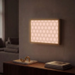 Lichtroze - Patroon - Symmetrisch Light Box met batterij (Wandlamp) middel 907 -sfeer1