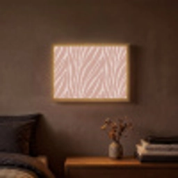 Lichtroze - Zebra - Patroon - Donkerroze Light Box met batterij (Wandlamp) middel 907 -sfeer4