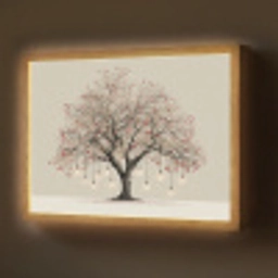 Lichtboom - Winter - Kerst - Meerkleurig Light Box met batterij (Wandlamp) middel -z3d_website