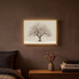 Lichtboom - Winter - Kerst - Meerkleurig Light Box met batterij (Wandlamp) middel -sfeer4
