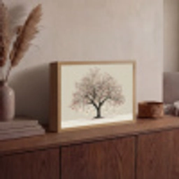 Lichtboom - Winter - Kerst - Meerkleurig Light Box met batterij (Wandlamp) middel -sfeer2