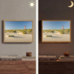 Vuurtoren - Strand - Landschap - Duinen Light Box met batterij (Wandlamp) middel -sfeer3