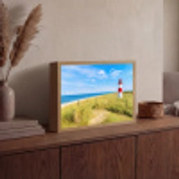 Vuurtoren - Duinen - Strand - Zee - Zomer Light Box met batterij (Wandlamp) middel -sfeer2