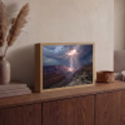 Bliksem - Wolken - Canyon Light Box met batterij (Wandlamp) middel -sfeer2