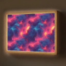 Bliksem - Wolken - Kleurenrijk Light Box met batterij (Wandlamp) middel 907 -z3d_website