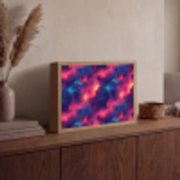 Bliksem - Wolken - Kleurenrijk Light Box met batterij (Wandlamp) middel 907 -sfeer2