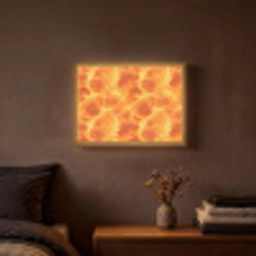 Bliksem - Storm - Oranje Light Box met batterij (Wandlamp) middel 907 -sfeer4