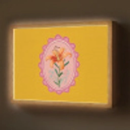 Lelie - Oranje - Lijst - Ovaal Light Box met batterij (Wandlamp) middel -z3d_website