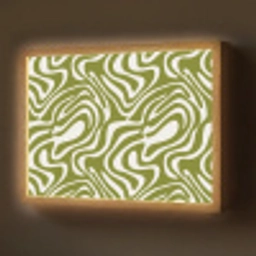 Lijnpatroon - Groen - Organisch Light Box met batterij (Wandlamp) middel 907 -z3d_website