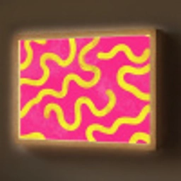 Lijn - Geel - Abstract Light Box met batterij (Wandlamp) middel -z3d_website