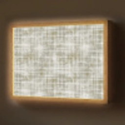 Linnen - Patroon - Groen Light Box met batterij (Wandlamp) middel 907 -z3d_website