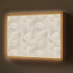 Lijnen - Waaier - Beige Light Box met batterij (Wandlamp) middel 907 -z3d_website
