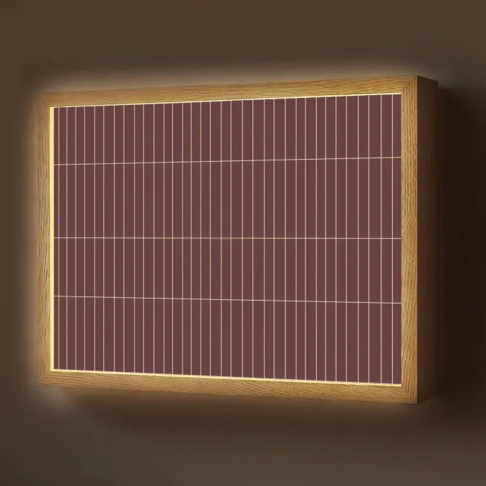 Lijnen - Patroon - Bordeaux Light Box met batterij (Wandlamp) middel 907 -z3d_website