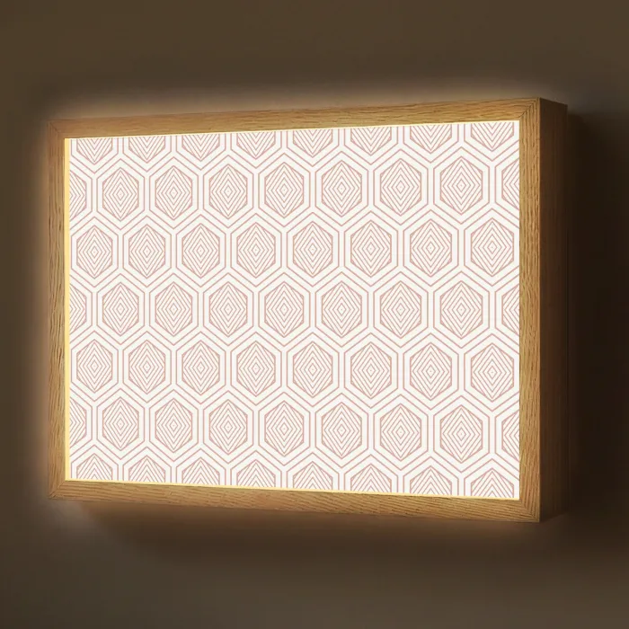 Lijnen - Patroon - Symmetrisch Light Box met batterij (Wandlamp) middel 907 -z3d_website