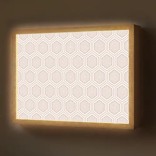 Lijnen - Patroon - Symmetrisch Light Box met batterij (Wandlamp) middel 907 -z3d_website