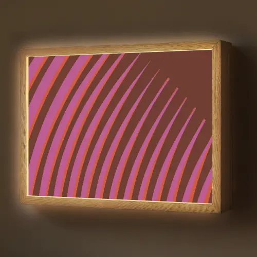 Lijnen - Rood - Beweging Light Box met batterij (Wandlamp) middel -z3d_website