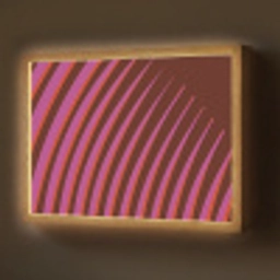 Lijnen - Rood - Beweging Light Box met batterij (Wandlamp) middel -z3d_website