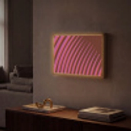 Lijnen - Rood - Beweging Light Box met batterij (Wandlamp) middel -sfeer1