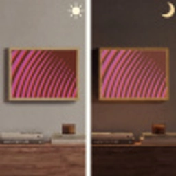 Lijnen - Rood - Beweging Light Box met batterij (Wandlamp) middel -sfeer3