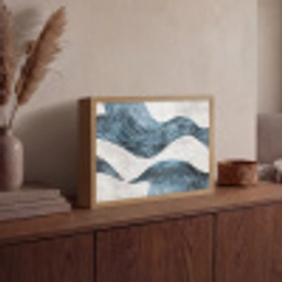 Lijnen - Golven - Abstract - Grijs Light Box met batterij (Wandlamp) middel -sfeer2