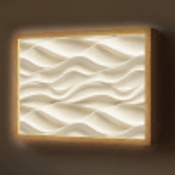 Lijnen - Golvend - Crème Light Box met batterij (Wandlamp) middel 907 -z3d_website