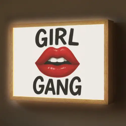 Lip - Girl - Rood - Letters Light Box met batterij (Wandlamp) middel -z3d_website