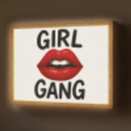 Lip - Girl - Rood - Letters Light Box met batterij (Wandlamp) middel -z3d_website