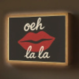 Lip - Rood - Quote Light Box met batterij (Wandlamp) middel -z3d_website