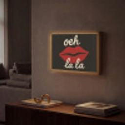 Lip - Rood - Quote Light Box met batterij (Wandlamp) middel -sfeer1