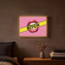 Lippen - Tekst - Kleurrijk Light Box met batterij (Wandlamp) middel -sfeer4