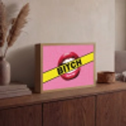 Lippen - Tekst - Kleurrijk Light Box met batterij (Wandlamp) middel -sfeer2