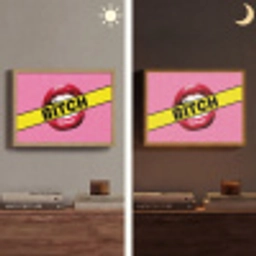 Lippen - Tekst - Kleurrijk Light Box met batterij (Wandlamp) middel -sfeer3