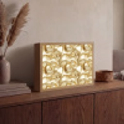 Vloeibaar - Druppels - Goud Light Box met batterij (Wandlamp) middel 907 -sfeer2