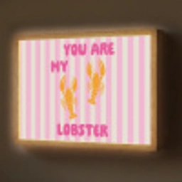 Lobster - Love - Valentijn Light Box met batterij (Wandlamp) middel -z3d_website