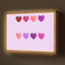 Lolly - Hart - Roze - Snoep Light Box met batterij (Wandlamp) middel -z3d_website