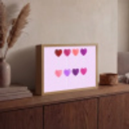 Lolly - Hart - Roze - Snoep Light Box met batterij (Wandlamp) middel -sfeer2