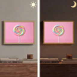 Lolly - Roze - Snoep - Zoet Light Box met batterij (Wandlamp) middel -sfeer3