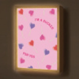 Lolly - Valentijn - Illustratie - Snoep Light Box met batterij (Wandlamp) middel -z3d_website