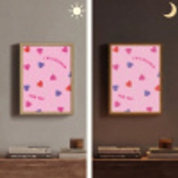 Lolly - Valentijn - Illustratie - Snoep Light Box met batterij (Wandlamp) middel -sfeer3