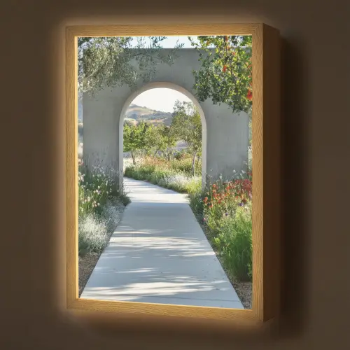 Doorkijk - Pad - Beton - Landschap Light Box met batterij (Wandlamp) middel -z3d_website